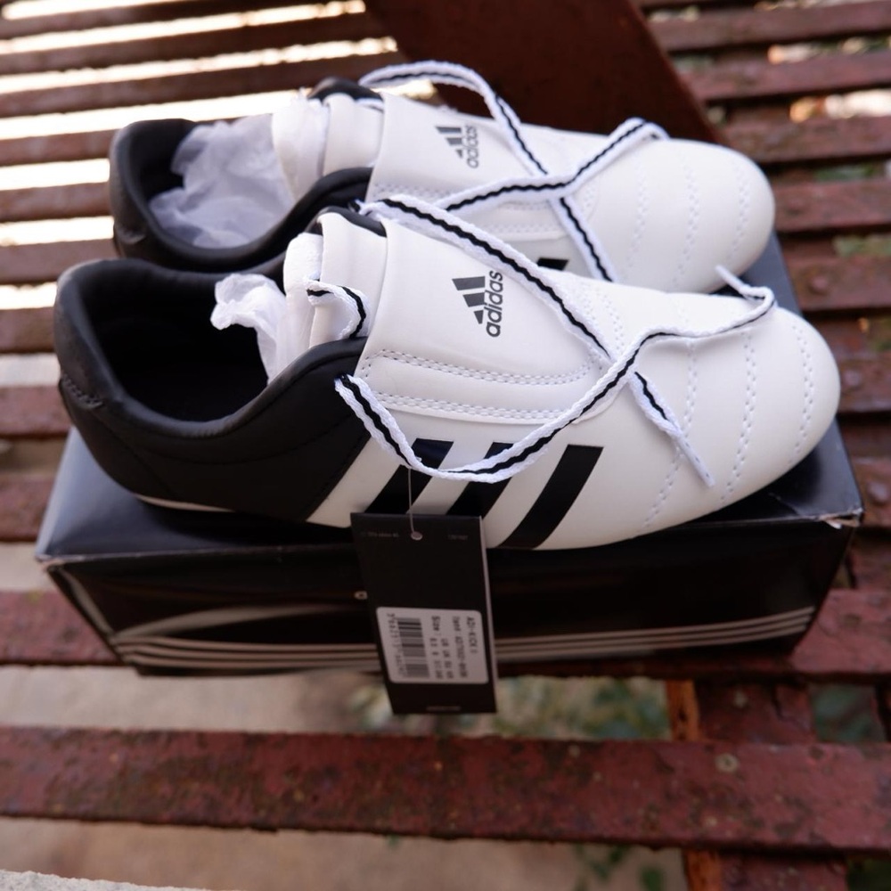 Adidas Men's White and Black Athletic Shoes - Picture 3 of 3